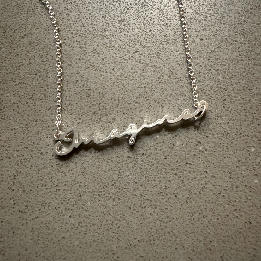 Necklace “Imagine” stainless , adjustable clasp.